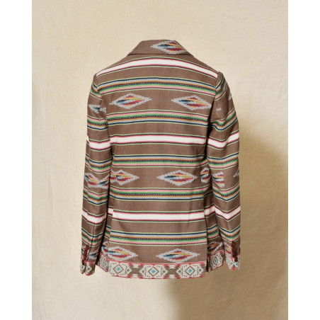 Veste blazer à motif ethnique multicolore Front Street