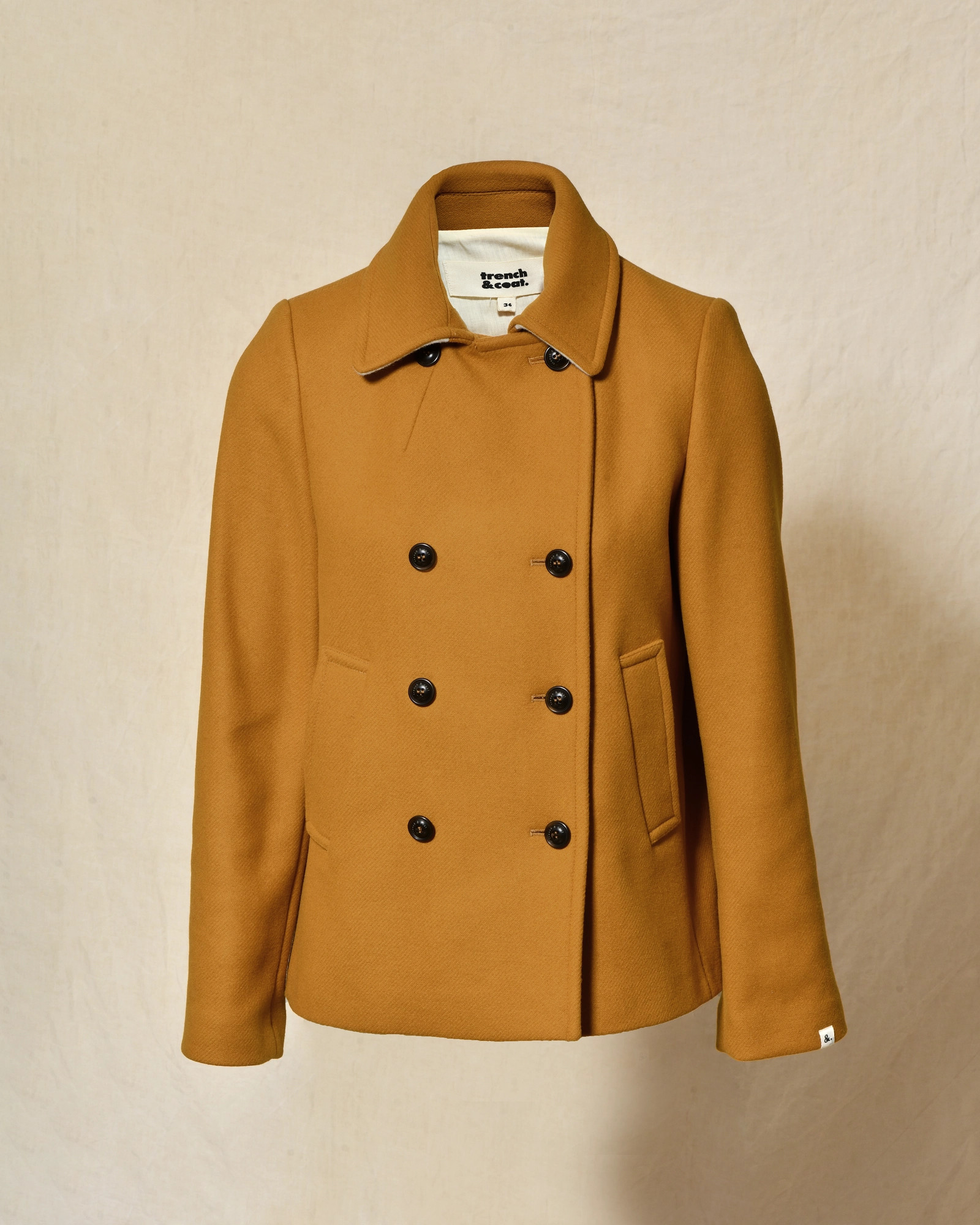 Manteau caban jaune moutarde Trench & Coat