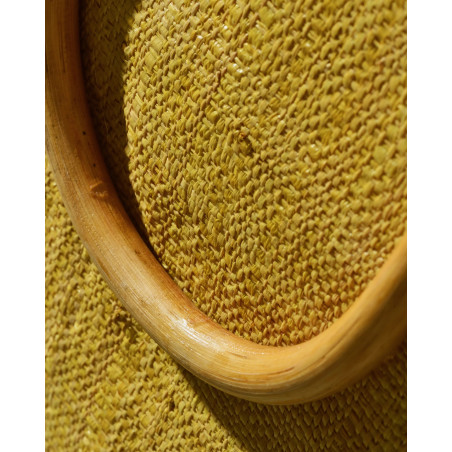 Sac à main en raphia jaune Caterina Bertini