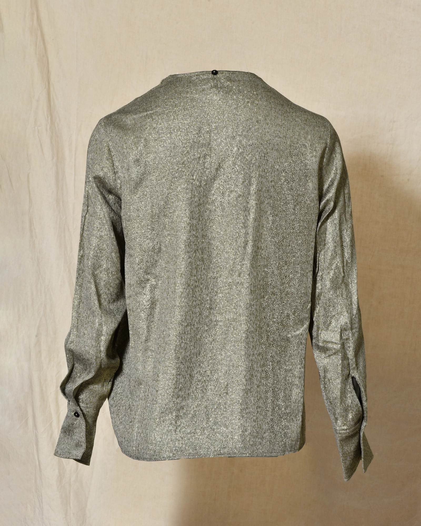 Blouse à fibres métalliques dorés Diega