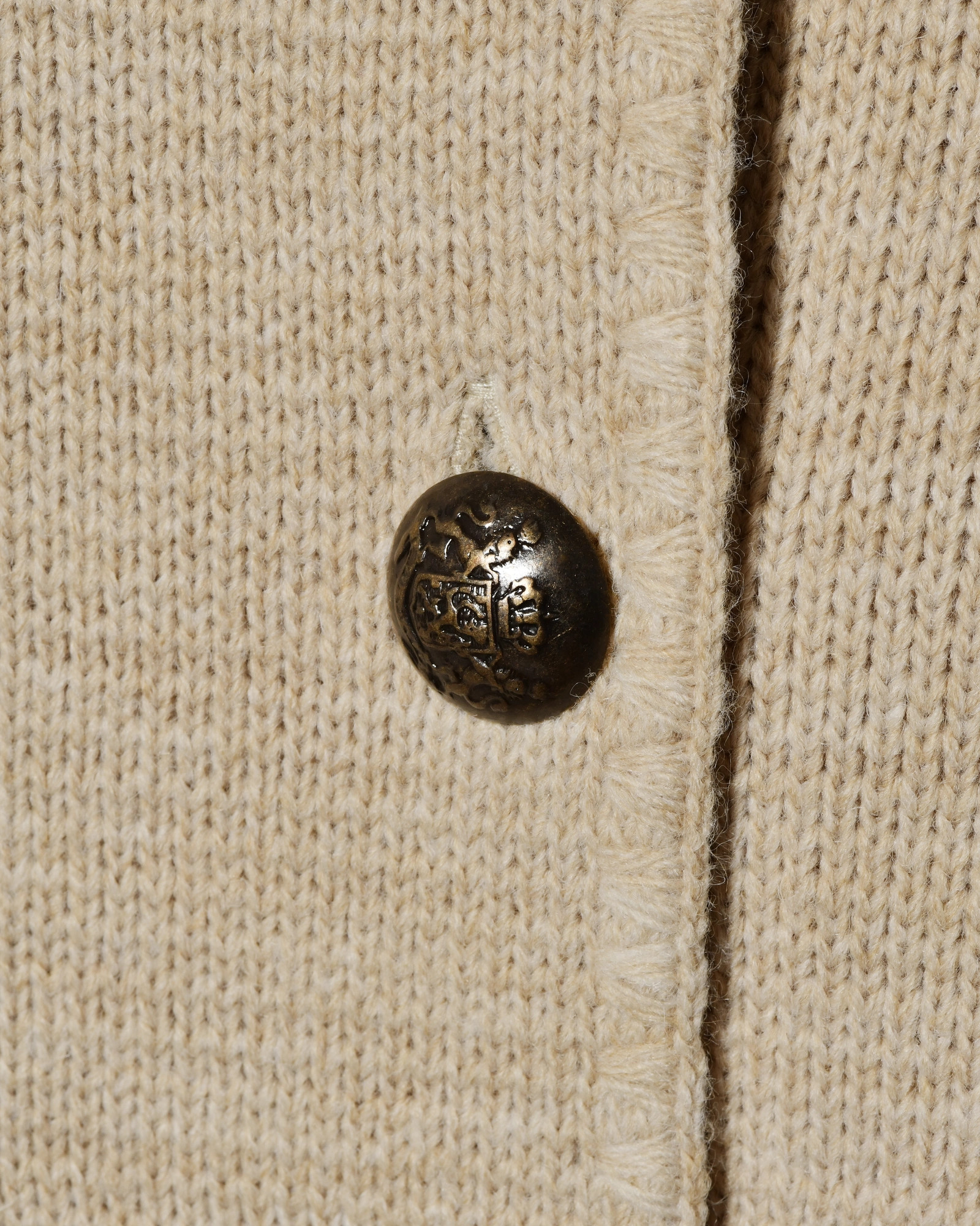 Veste en maille beige à double boutonnage Front Street