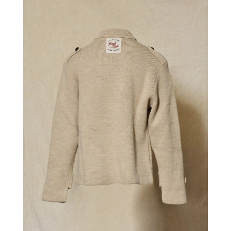 Veste en maille beige à double boutonnage Front Street