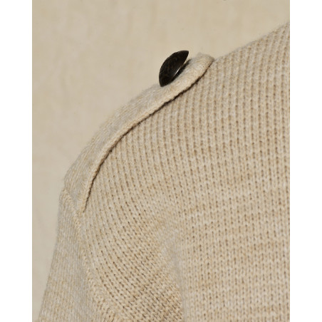 Veste en maille beige à double boutonnage Front Street