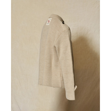 Veste en maille beige à double boutonnage Front Street
