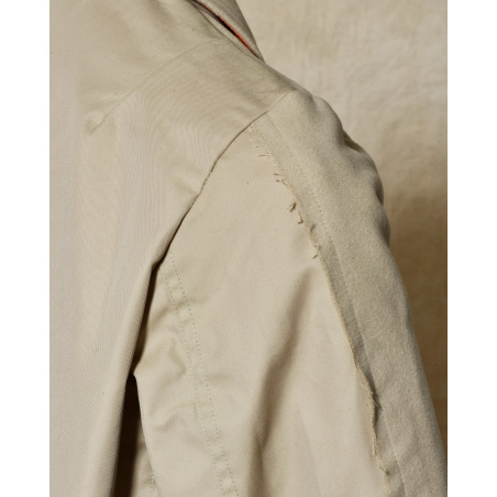 Veste blazer croisée bi-matière beige Front Street