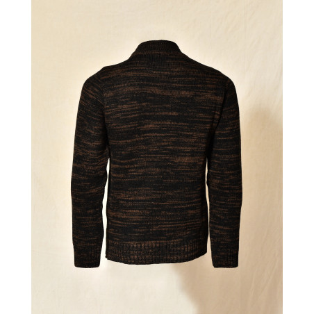 Pull noir en maille à motif géométrique multicolore Over-D