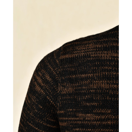 Pull noir en maille à motif géométrique multicolore Over-D