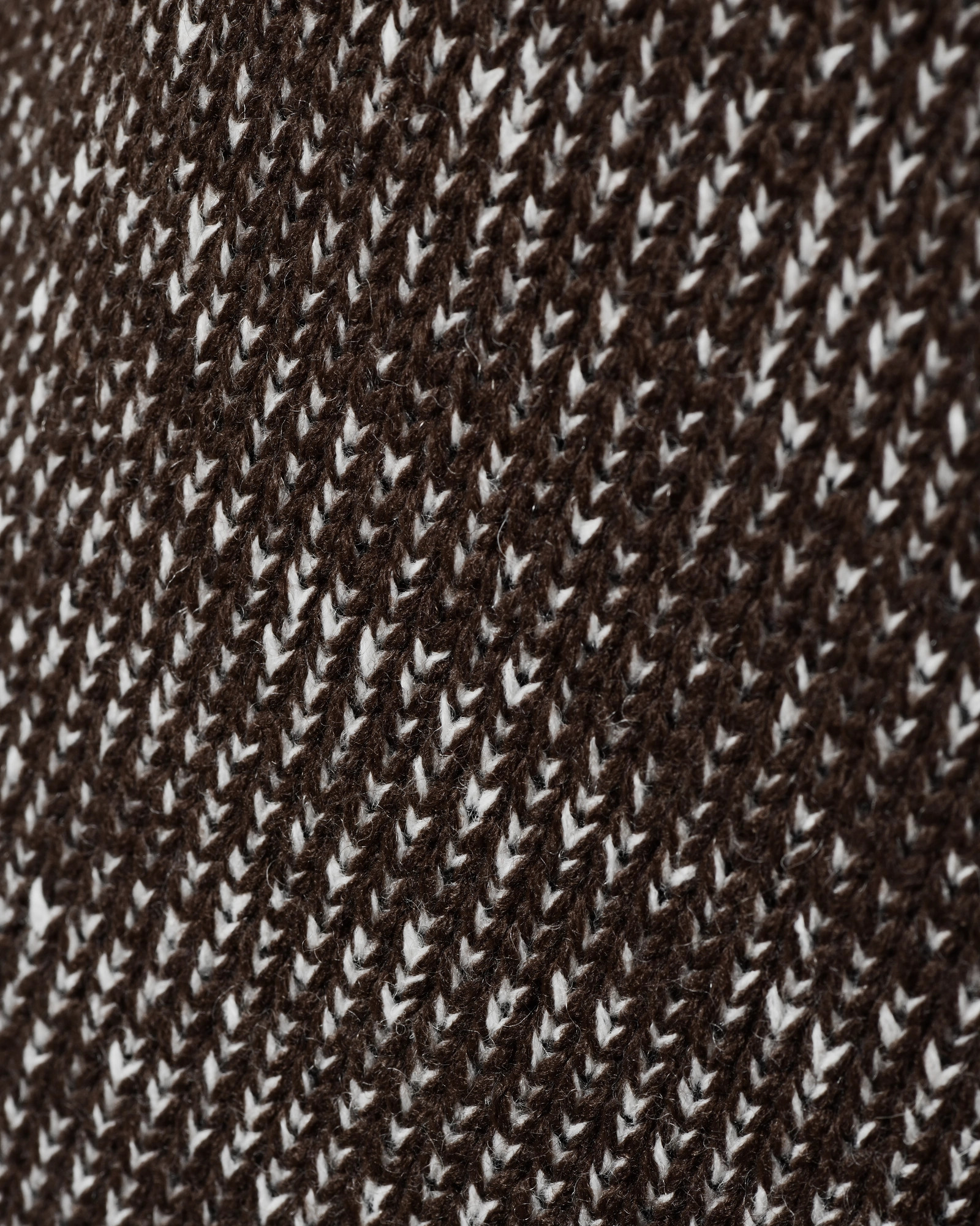 Pull en maille chinée marron Over-D