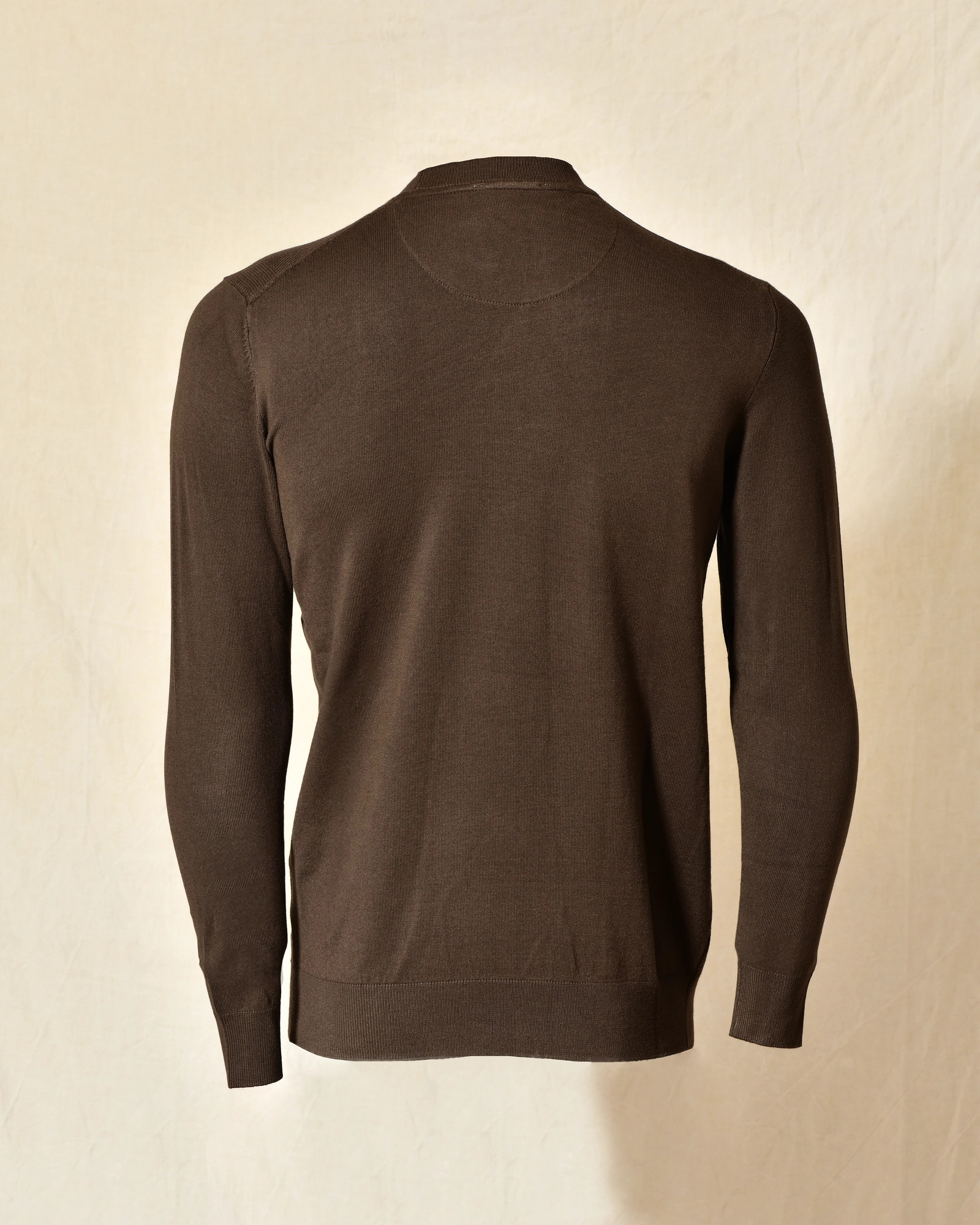 Pull en maille marron contrastant Over-D