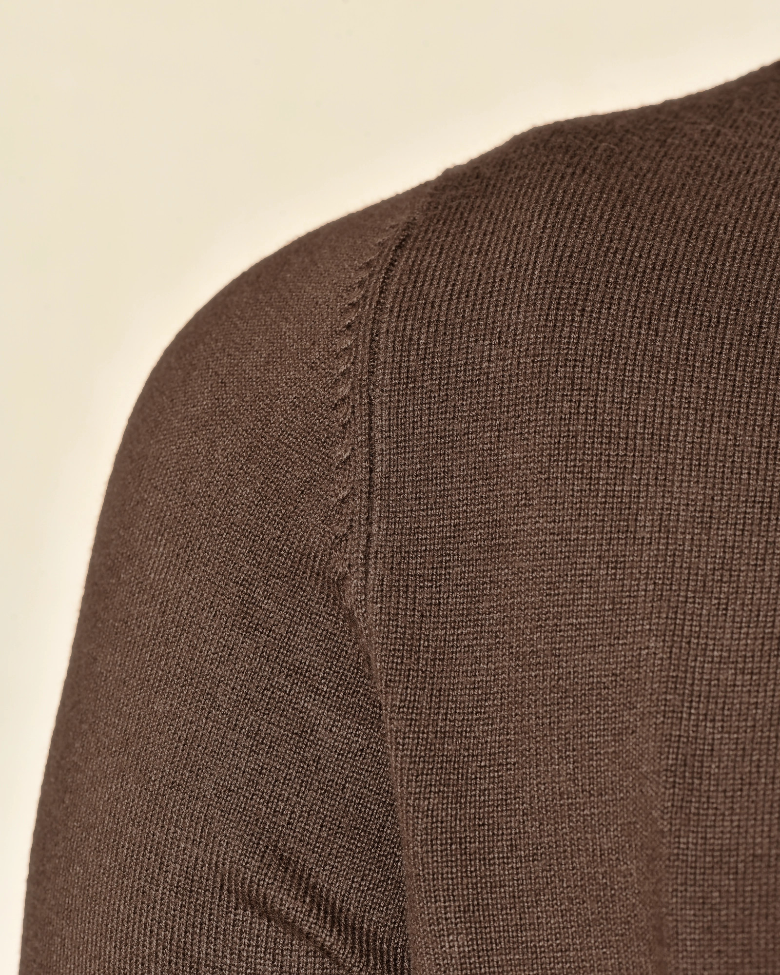 Pull en maille col roulé marron Over-D