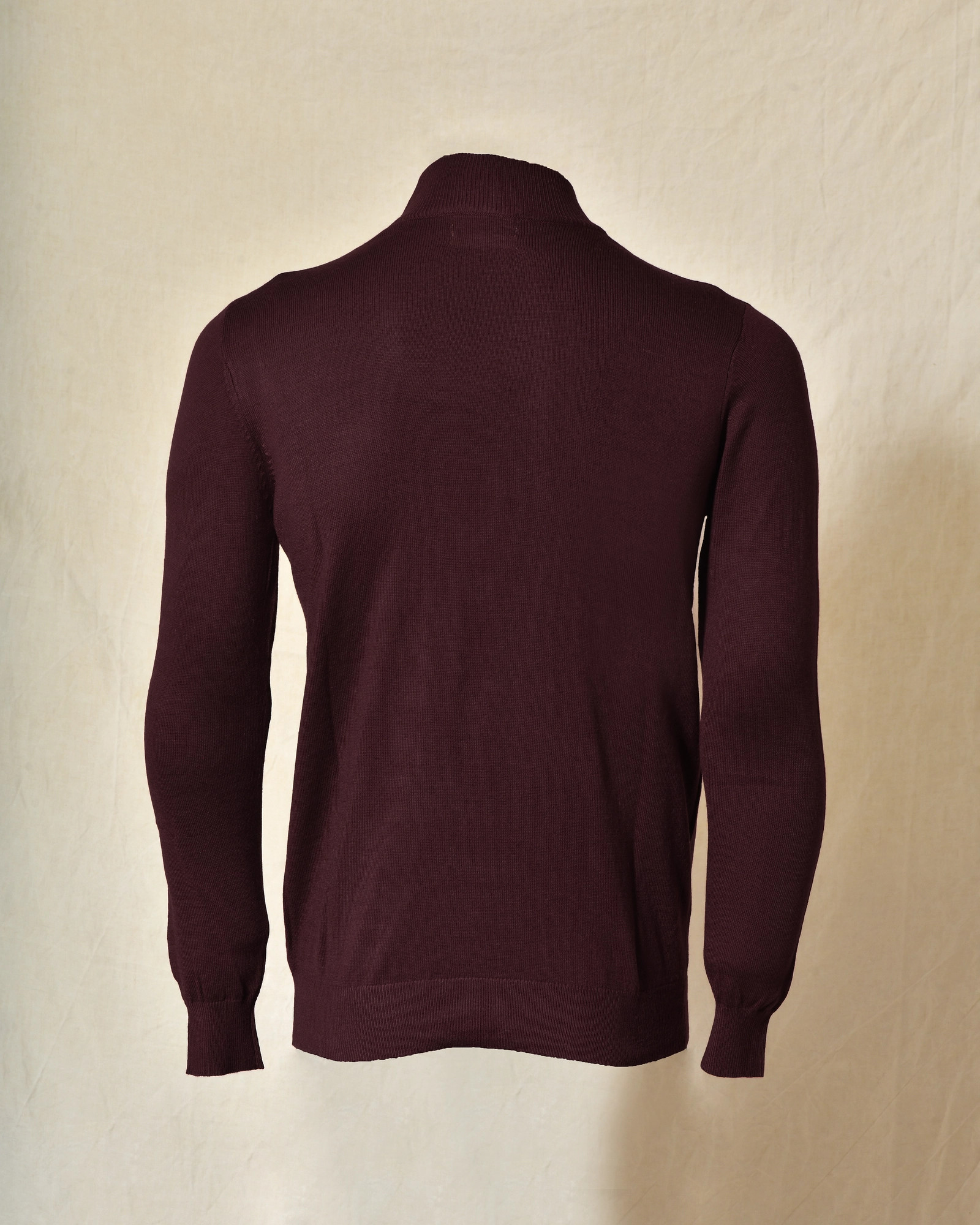Pull en maille bordeaux à col montant Over-D
