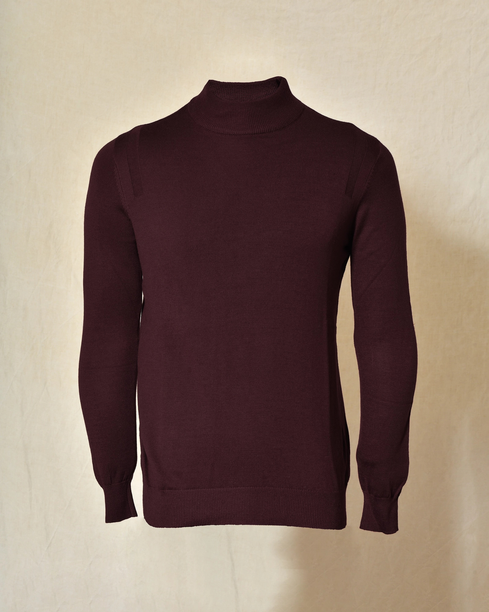 Pull en maille bordeaux à col montant Over-D
