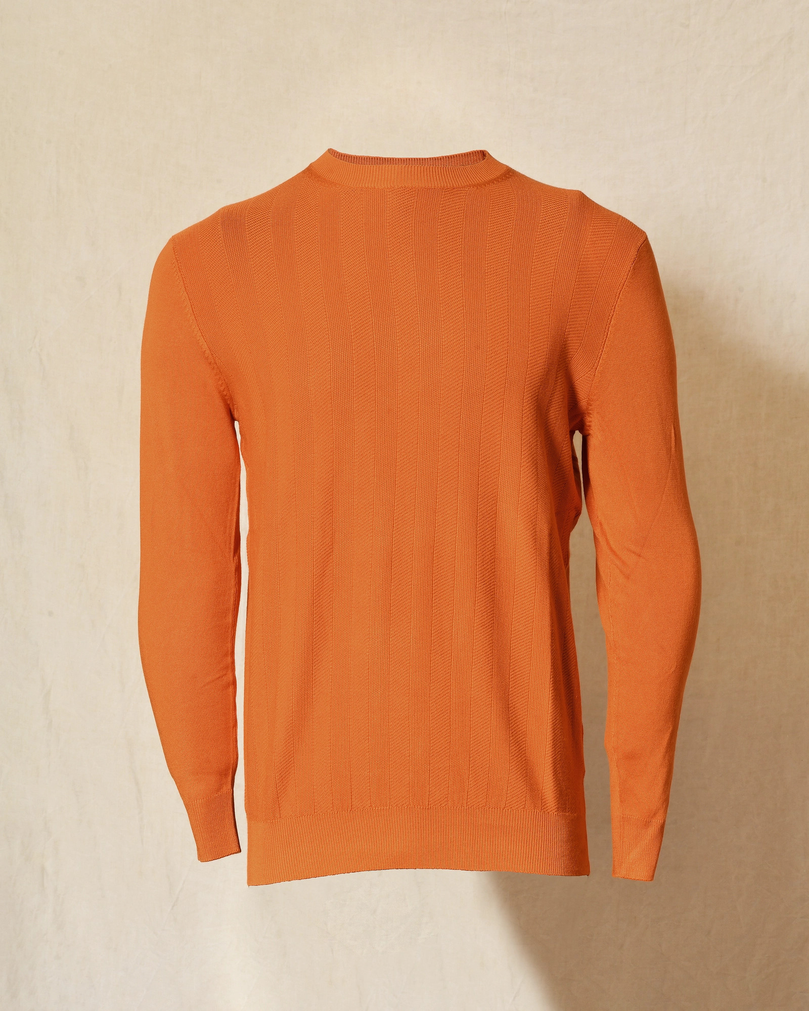 Pull en maille orange contrastant Over-D