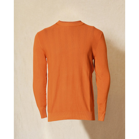 Pull en maille orange contrastant Over-D