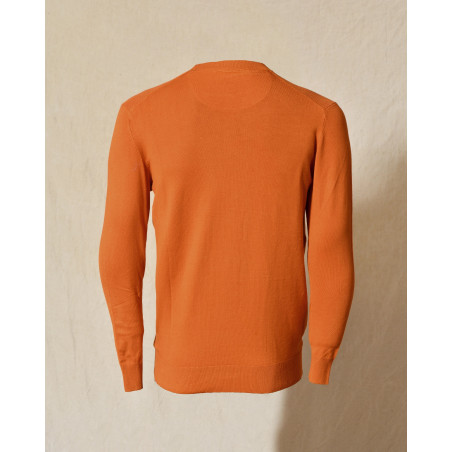 Pull en maille orange contrastant Over-D