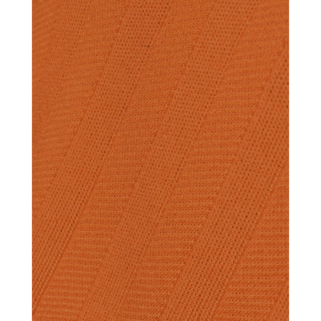 Pull en maille orange contrastant Over-D