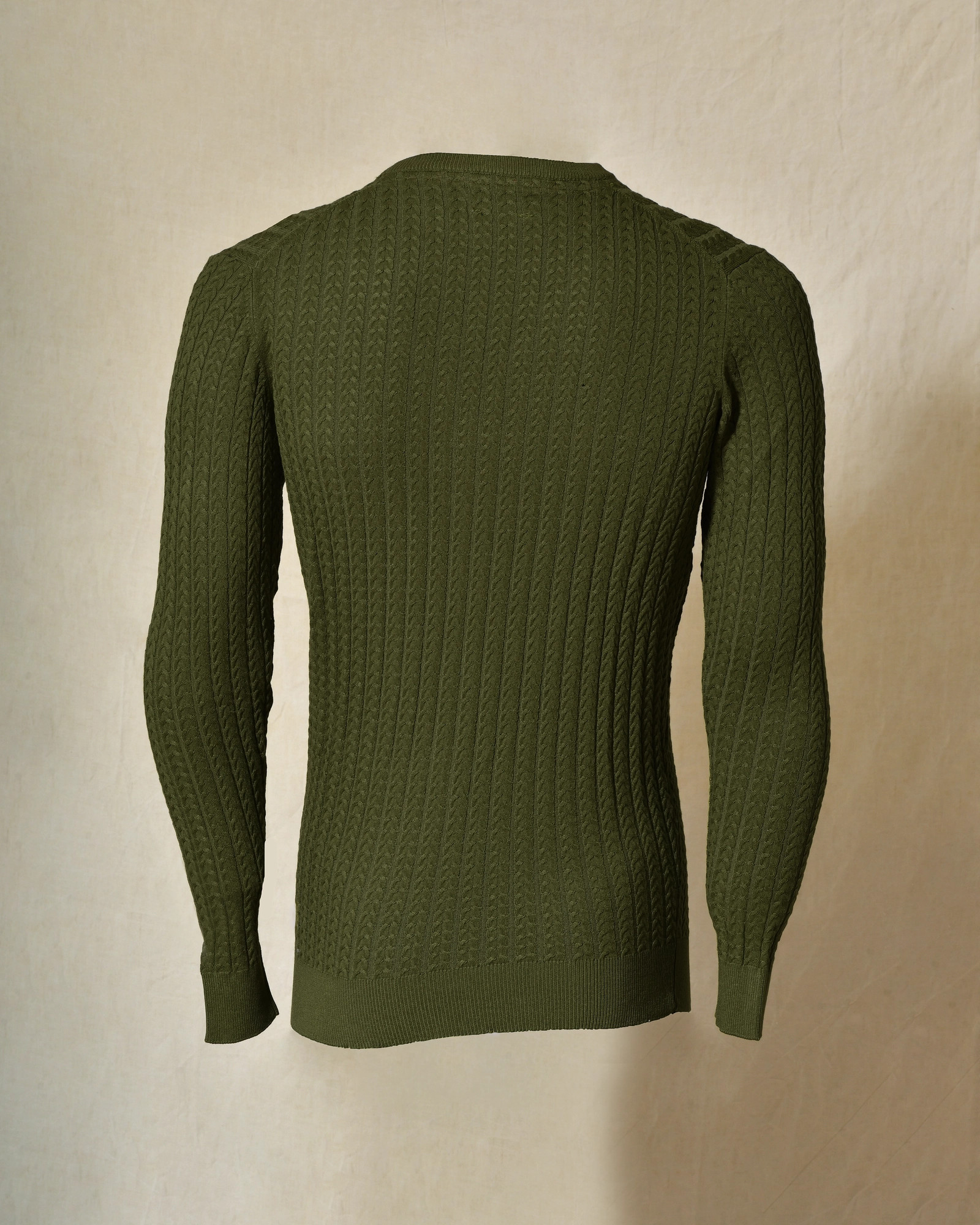 Pull en maille texturée kaki Over-D