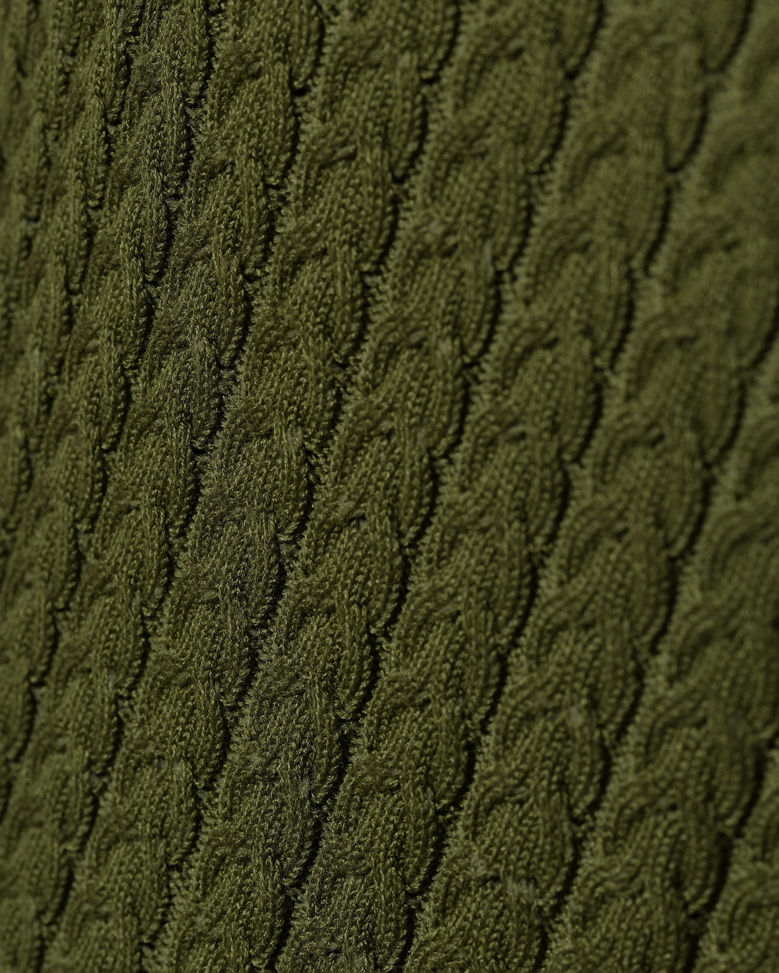 Pull en maille texturée kaki Over-D