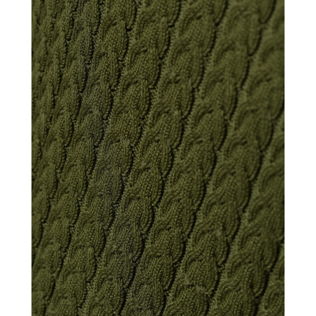 Pull en maille texturée kaki Over-D