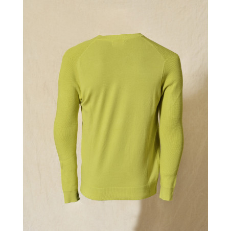 Pull en maille texturée vert Over-D