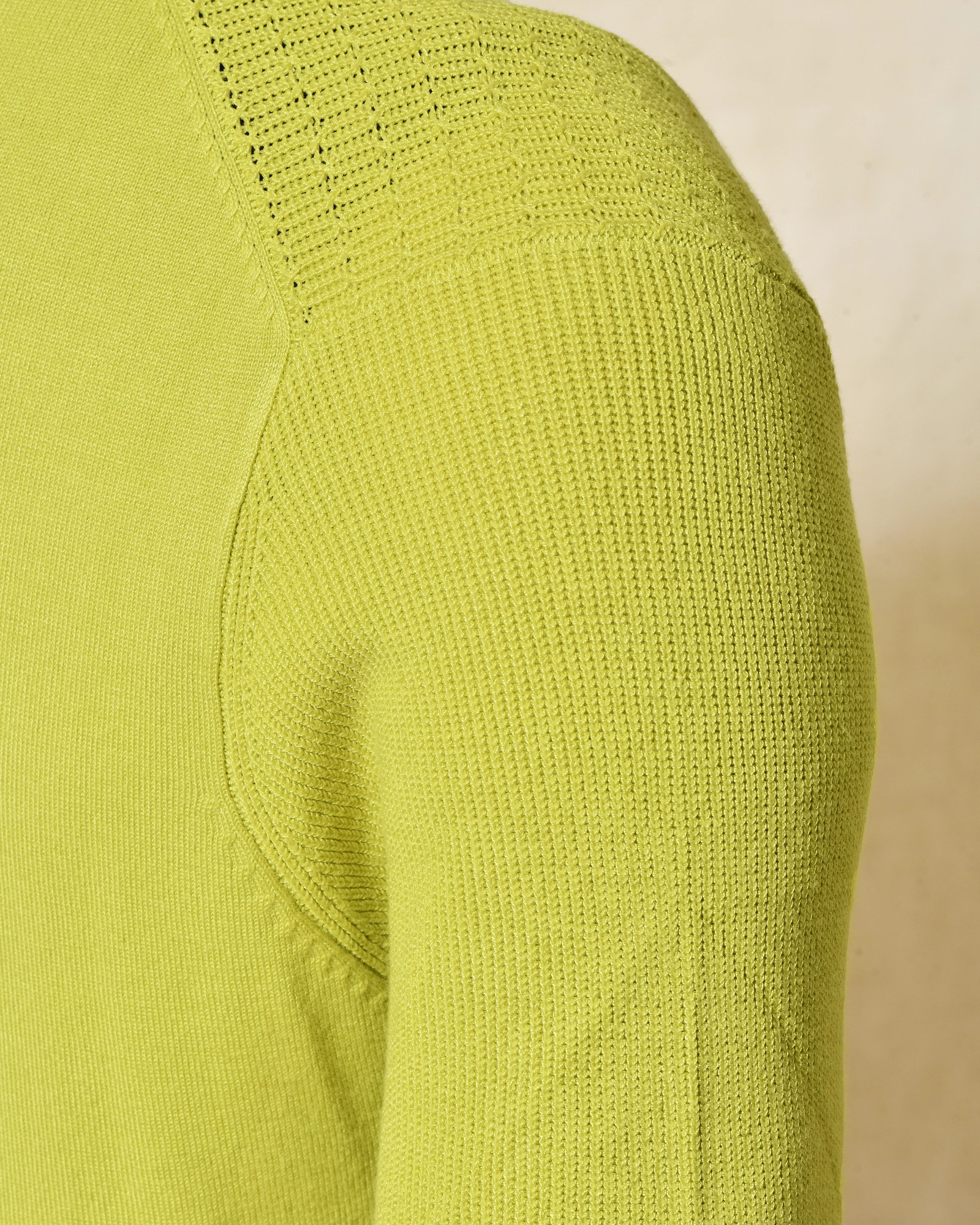 Pull en maille texturée vert Over-D