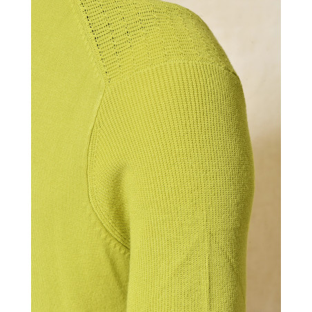 Pull en maille texturée vert Over-D