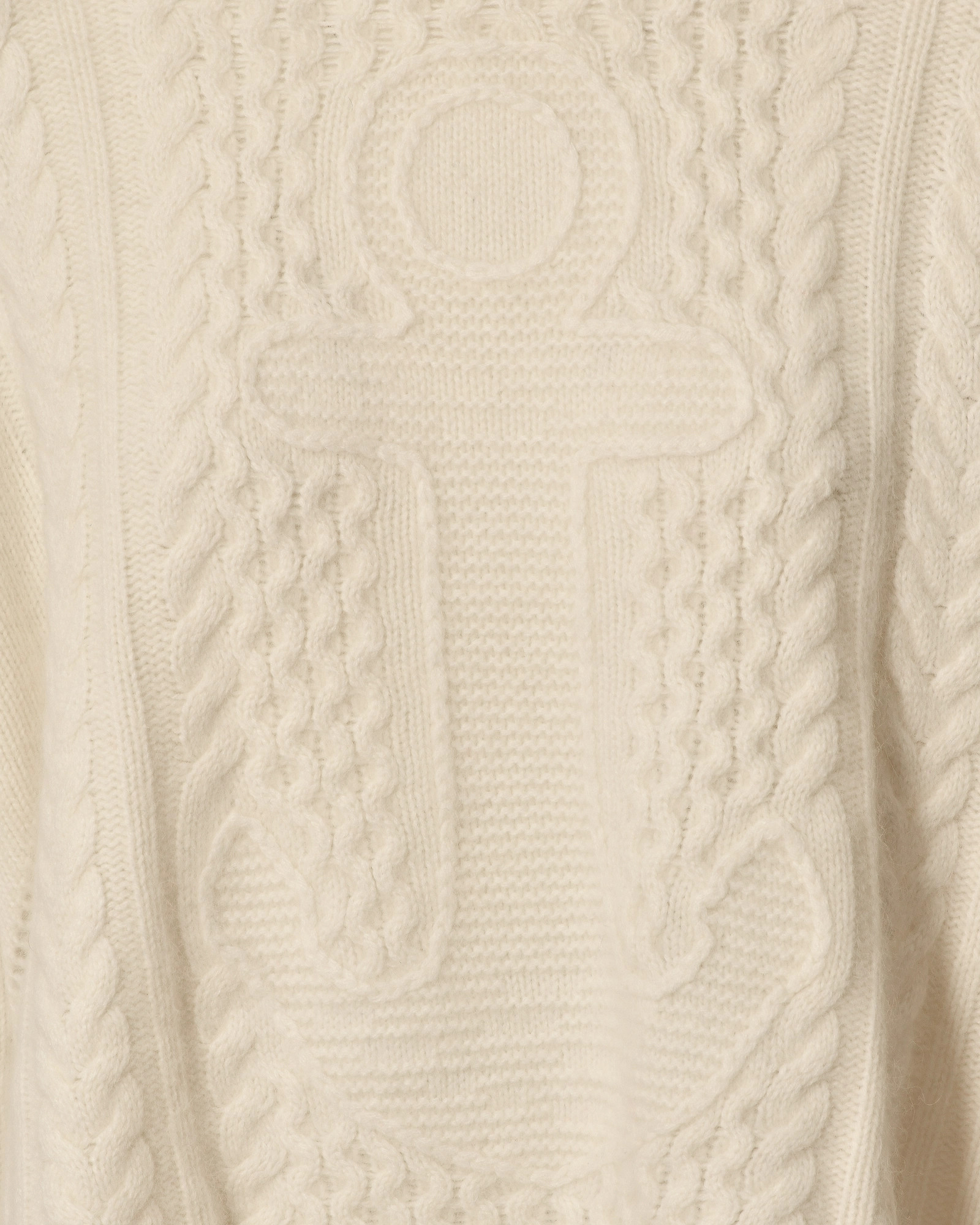 Pull en laine torsadée à col roulé écru Ma Petite Capsule