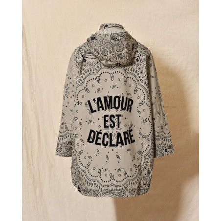 Veste coupe-vent beige à motif bandana noir Ma Petite Capsule
