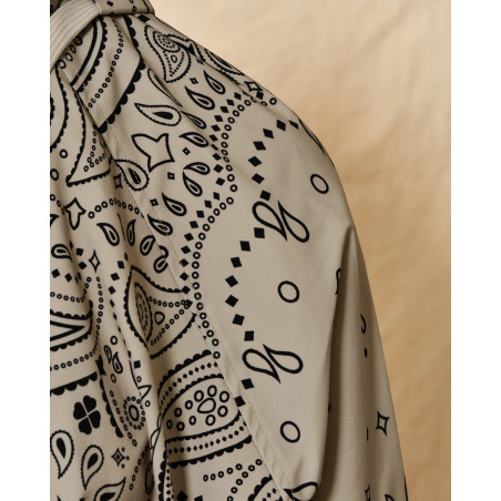 Veste coupe-vent beige à motif bandana noir Ma Petite Capsule