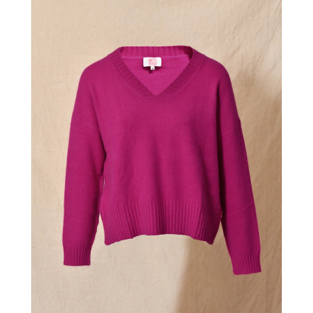 Pull en laine rose fushia Ma Petite Capsule