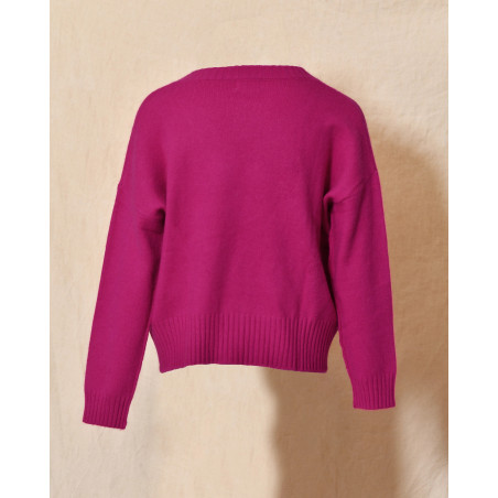 Pull en laine rose fushia Ma Petite Capsule