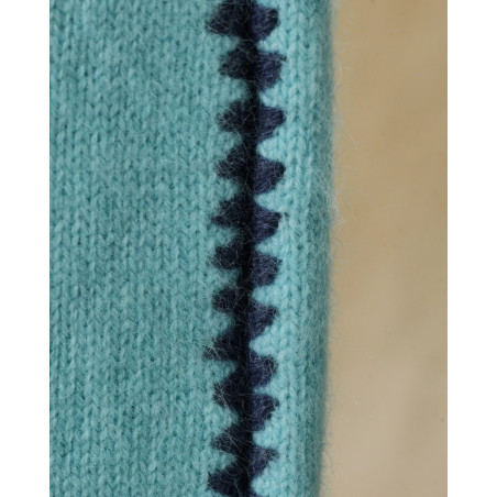 Pull en laine bleu turquoise Ma Petite Capsule