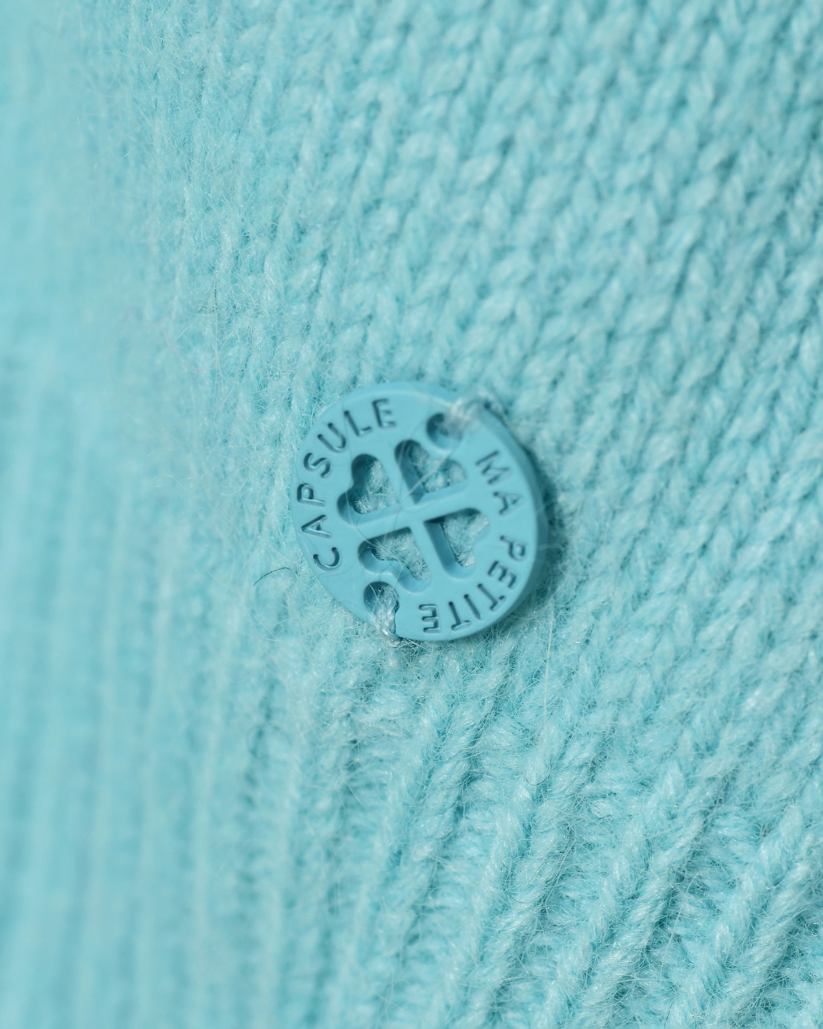Pull en laine bleu turquoise Ma Petite Capsule