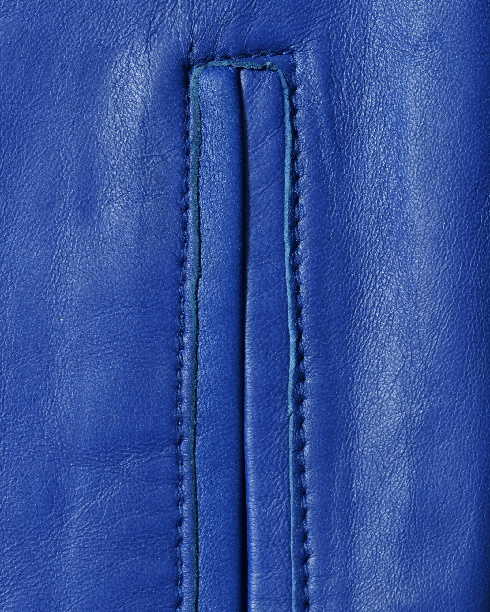 Short en cuir bleu à zip Possery
