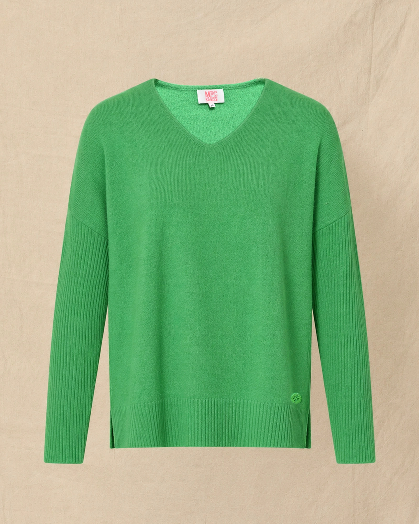 Pull en laine vert Ma Petite Capsule
