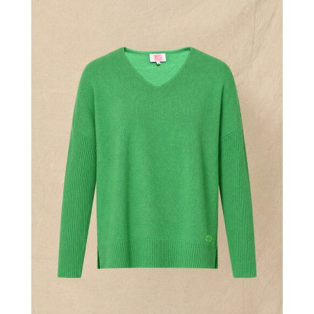 Pull en laine vert Ma Petite Capsule