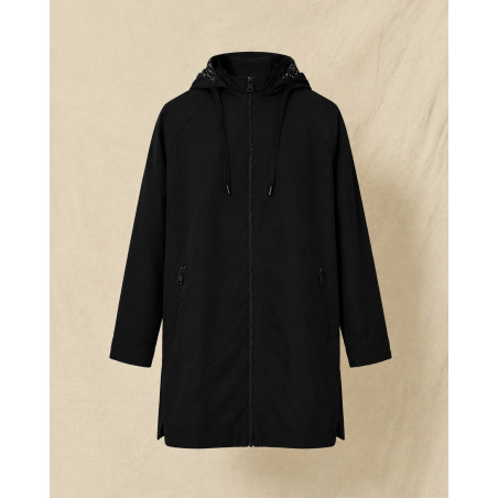 Coupe-vent à capuche noir Ma Petite Capsule