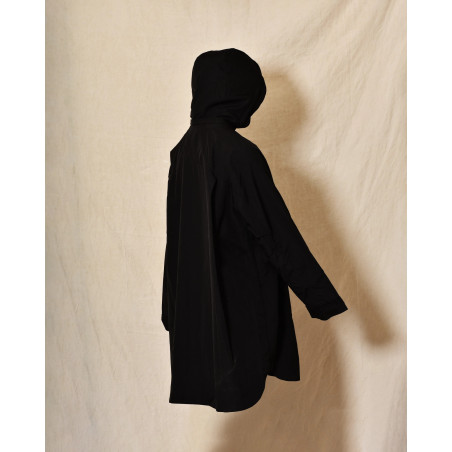 Coupe-vent à capuche noir Ma Petite Capsule