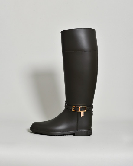 Bottes de pluie kaki Sergio Rossi