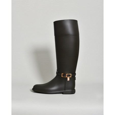 Bottes de pluie kaki Sergio Rossi