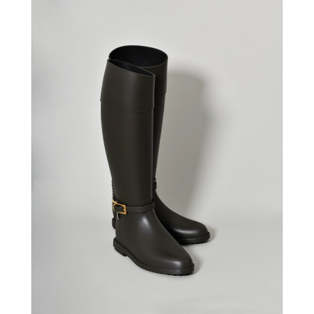 Bottes de pluie kaki Sergio Rossi