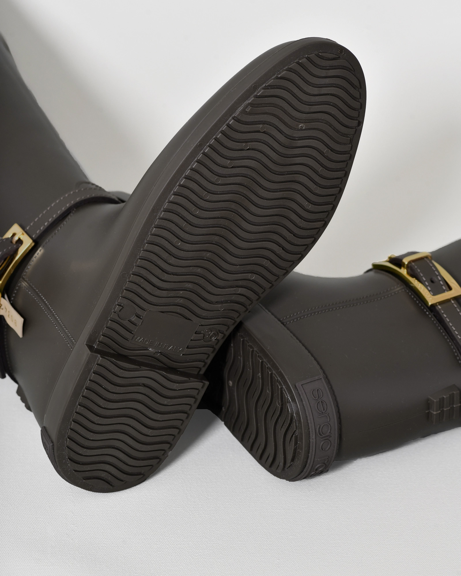 Bottes de pluie kaki Sergio Rossi