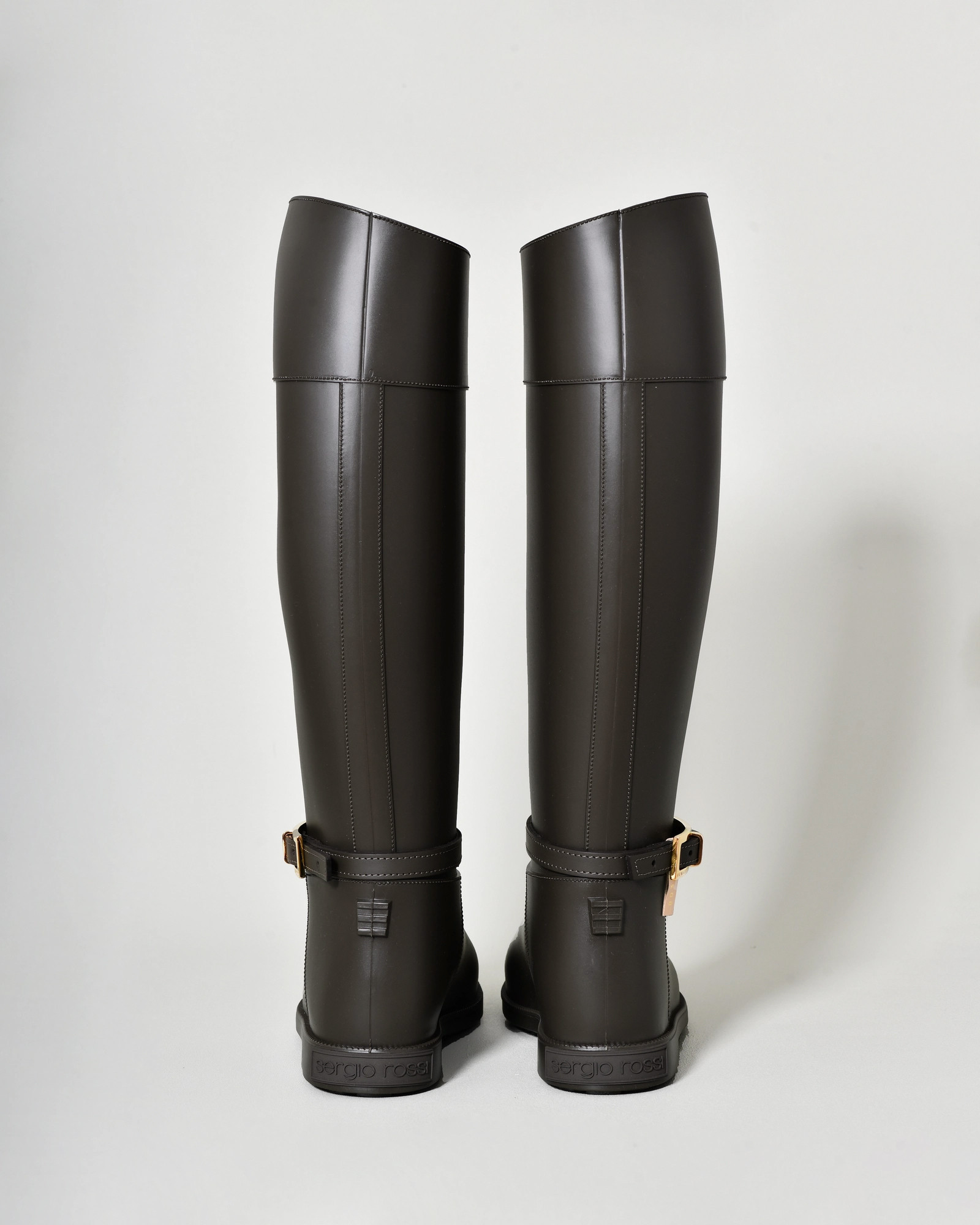 Bottes de pluie kaki Sergio Rossi