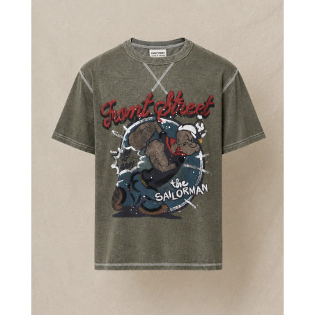 T-shirt kaki imprimé "Popeye" Front Street
