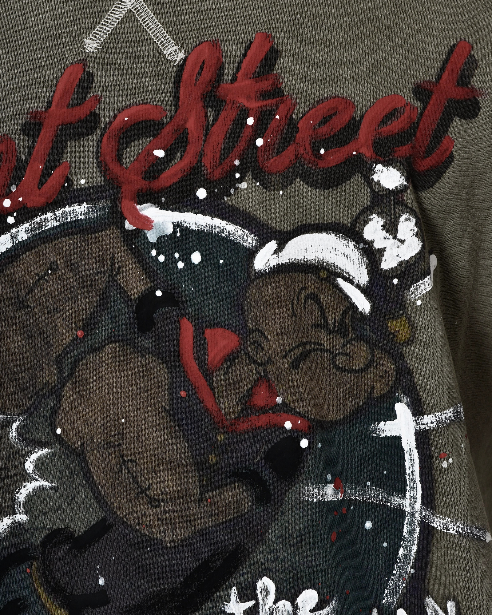 T-shirt kaki imprimé "Popeye" Front Street