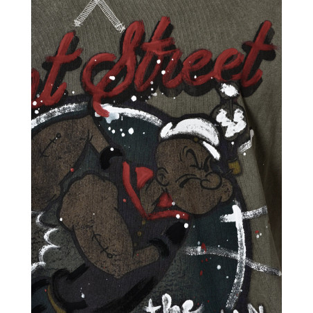 T-shirt kaki imprimé "Popeye" Front Street