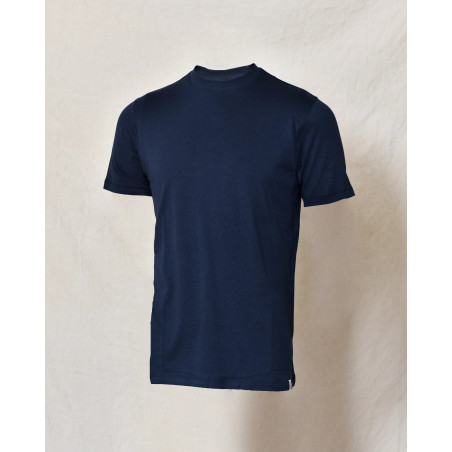 T-shirt en coton bleu Over-D