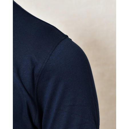 T-shirt en coton bleu Over-D