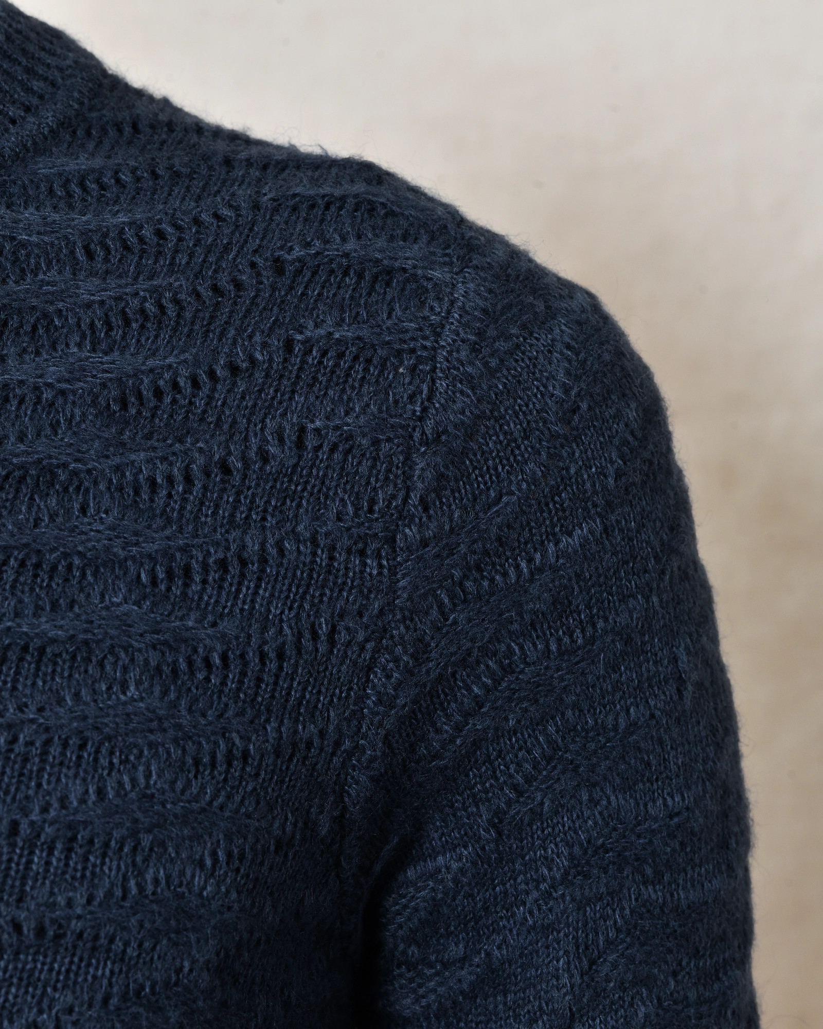 Pull en maille texturée bleu marine Daniele Alessandrini