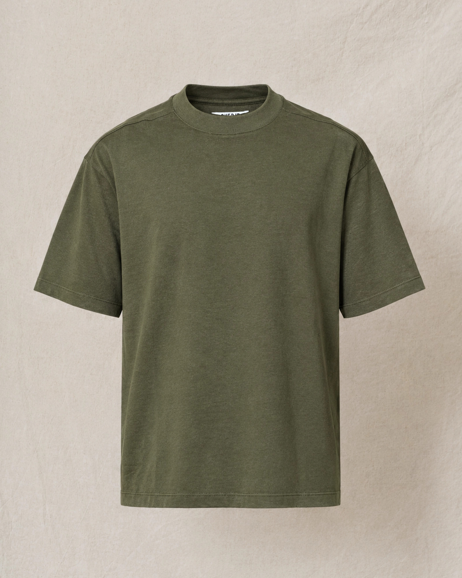T-shirt en coton kaki Over-D